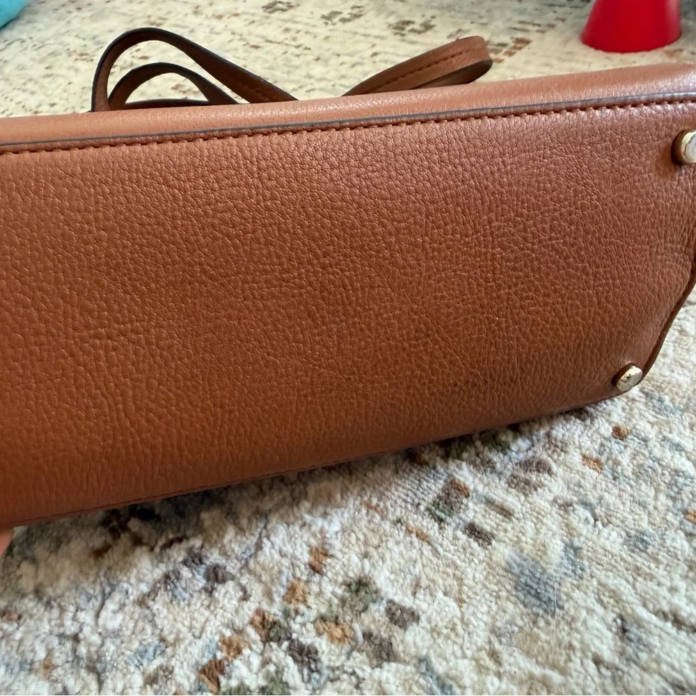 EUC Kate Spade Hayes Street Small Satchel  Warm Cognac Pebbled Leather